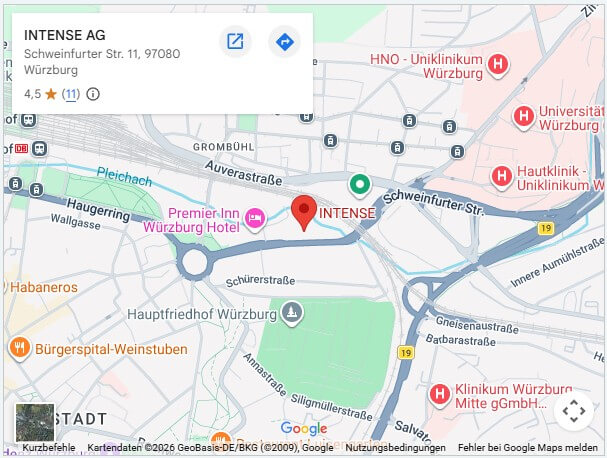 INTENSE AG - Standort Würzbugr Schweinfurter Str. 11, 97080 Würzburg